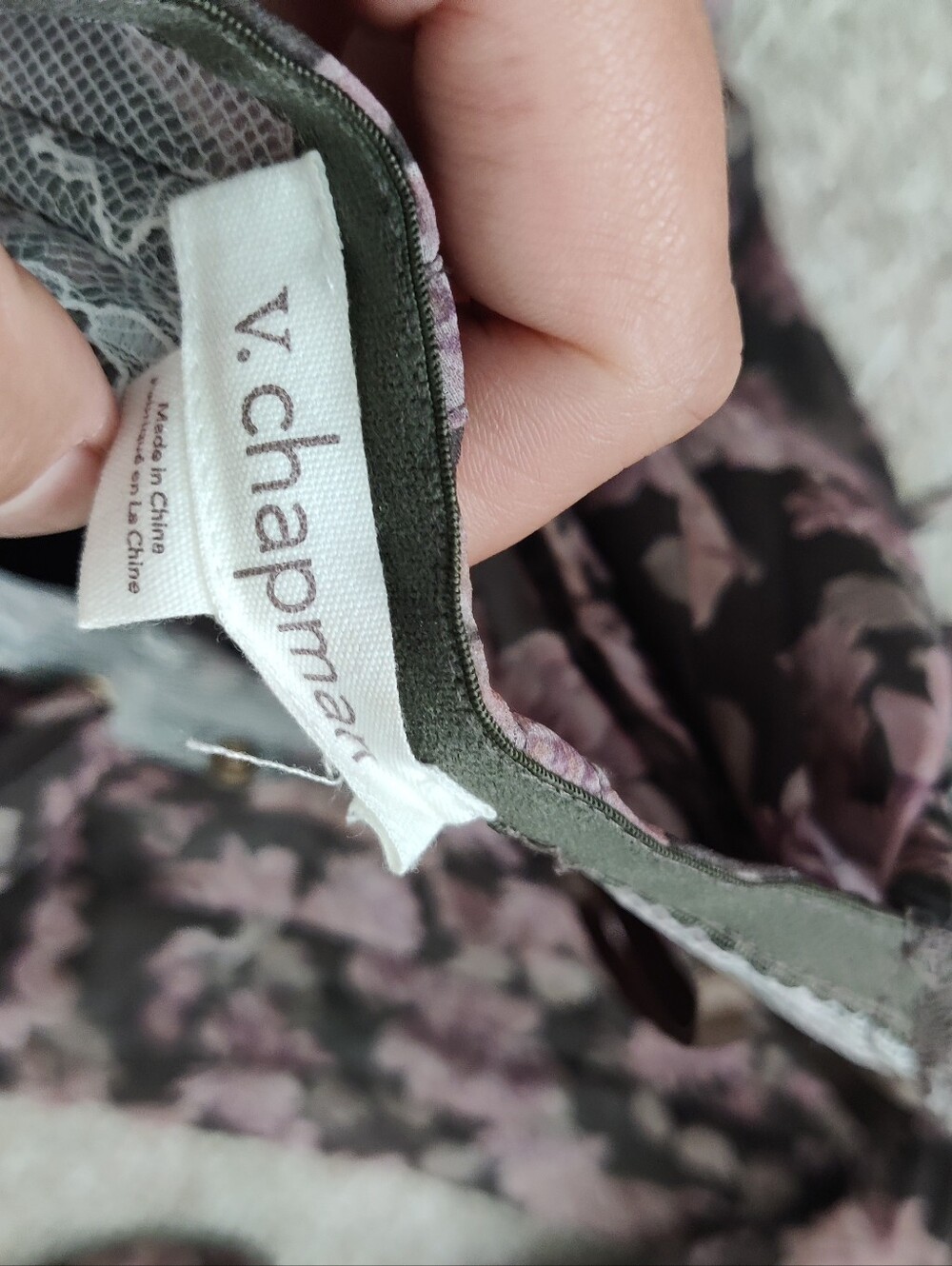 V. Chapman Black Floral Maxi Dress with Pink Accents - Picture 11 of 11